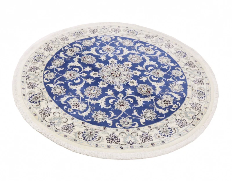 Perserteppich - Nain rund - 150 x 150 cm - blau
