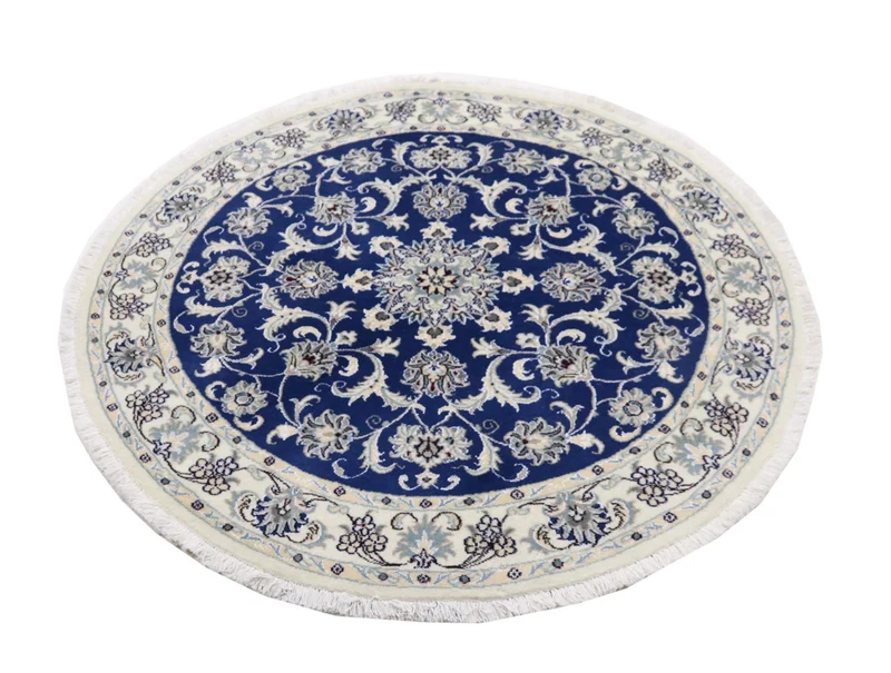 Perserteppich - Nain rund - 150 x 150 cm - blau