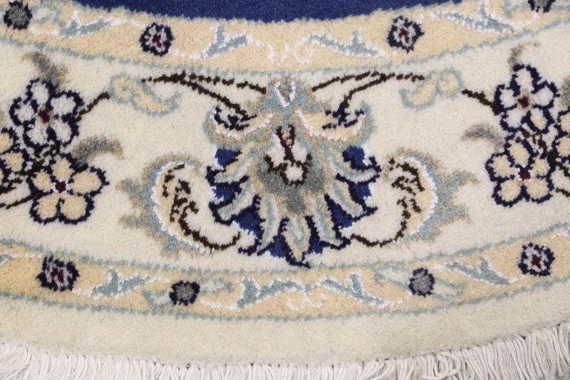 Perserteppich - Nain rund - 150 x 150 cm - blau