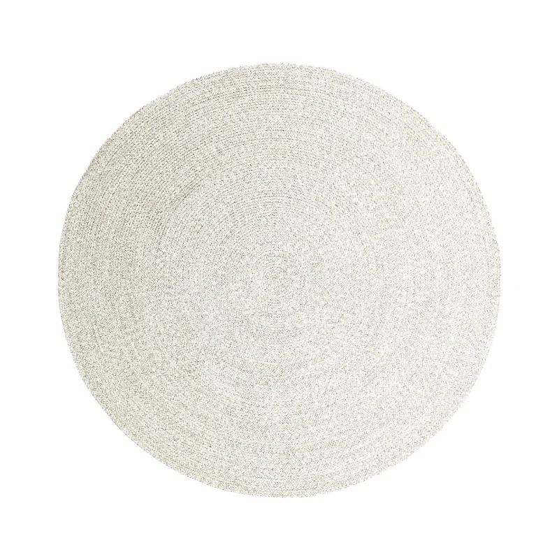 In- & Outdoor Jute Teppich Rund - Bali Weiß