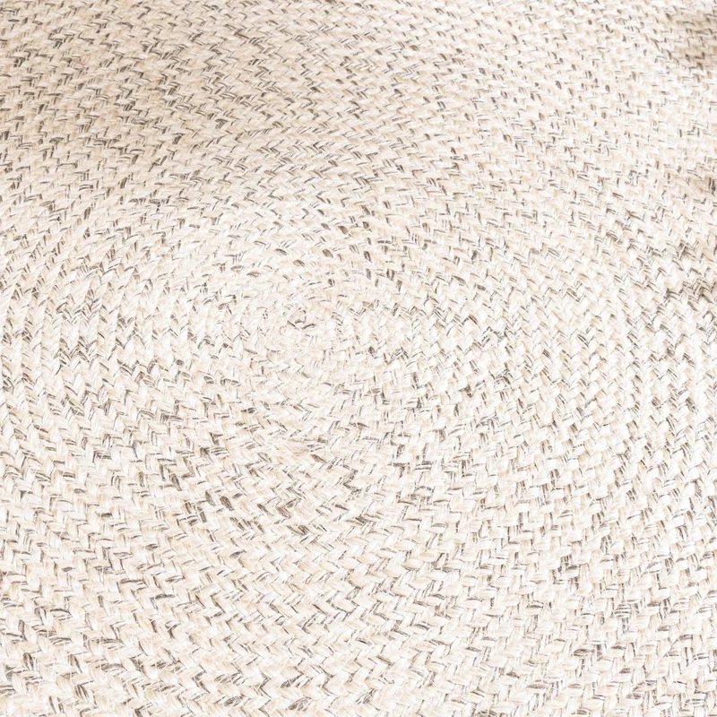 In- & Outdoor Jute Teppich Rund - Bali Weiß