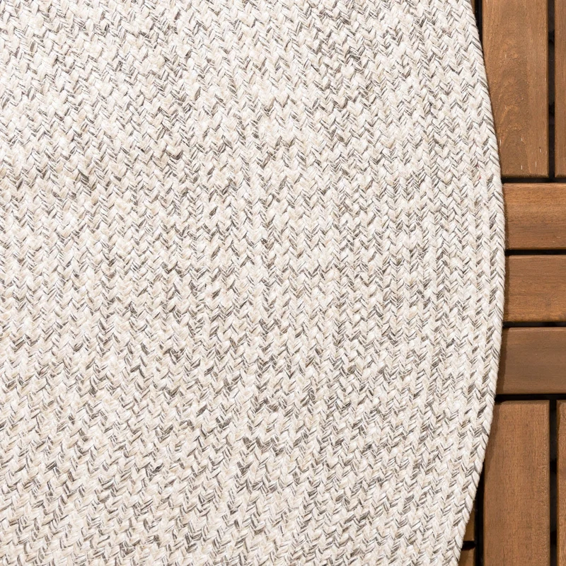 In- & Outdoor Jute Teppich Rund - Bali Weiß