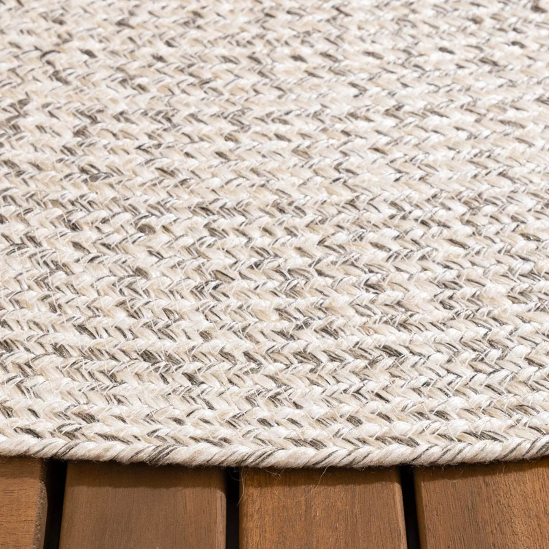 In- & Outdoor Jute Teppich Rund - Bali Weiß