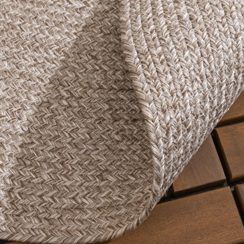 In- & Outdoor Jute Teppich Rund - Bali Beige