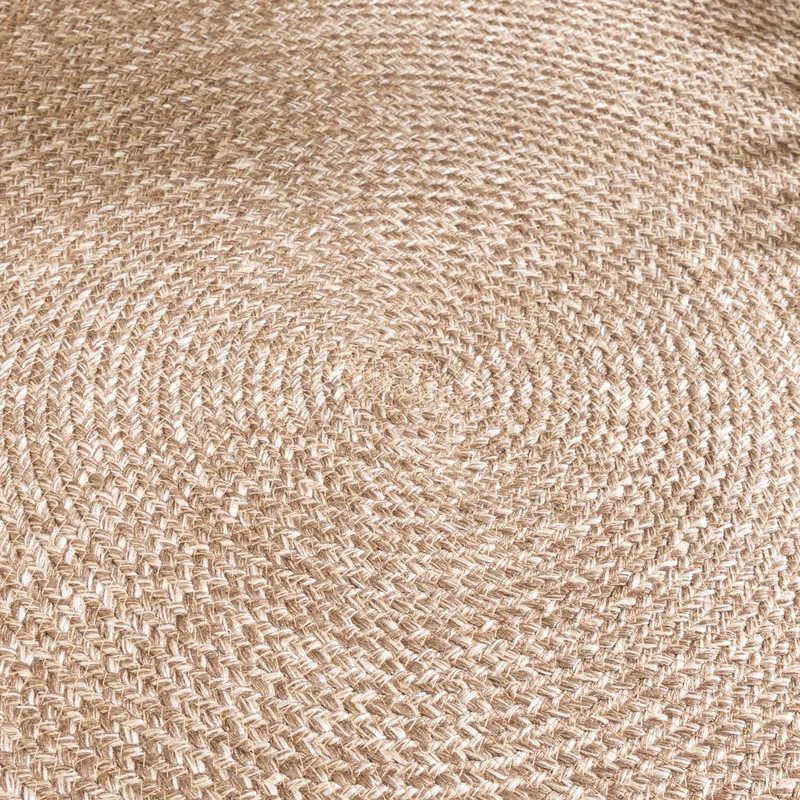 In- & Outdoor Jute Teppich Rund - Bali Braun