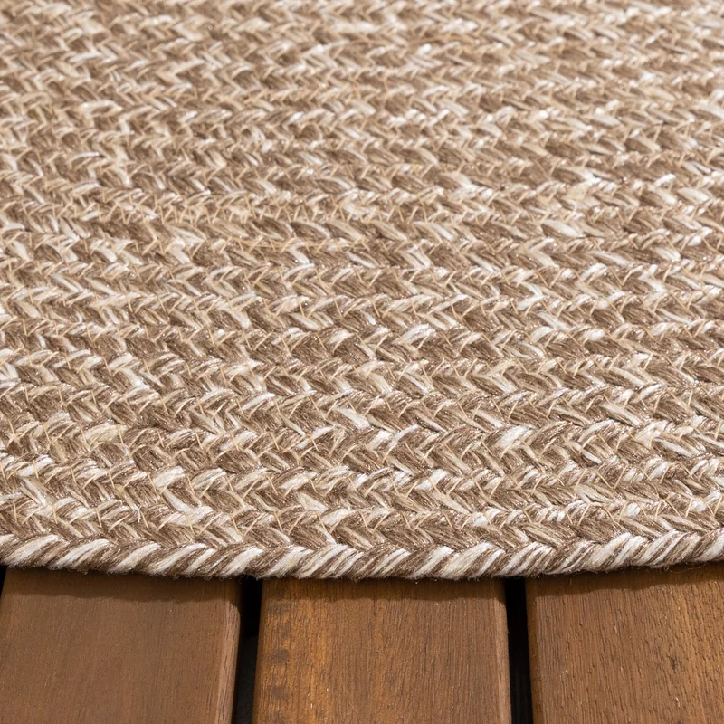 In- & Outdoor Jute Teppich Rund - Bali Braun