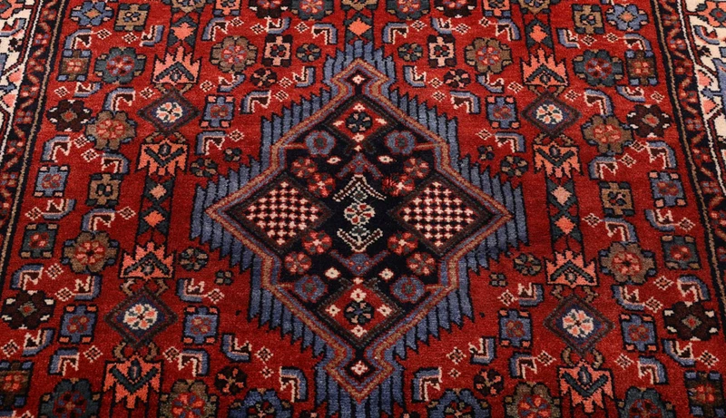 Perserteppich - Nomadic - 130 x 225 cm - dunkelrot