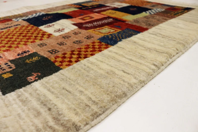 Gabbeh Teppich - Loribaft Indus - 85 x 127 cm - mehrfarbig