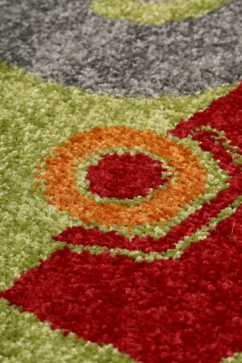 Sigikid Kinderteppich Grün Orange "Traffic"
