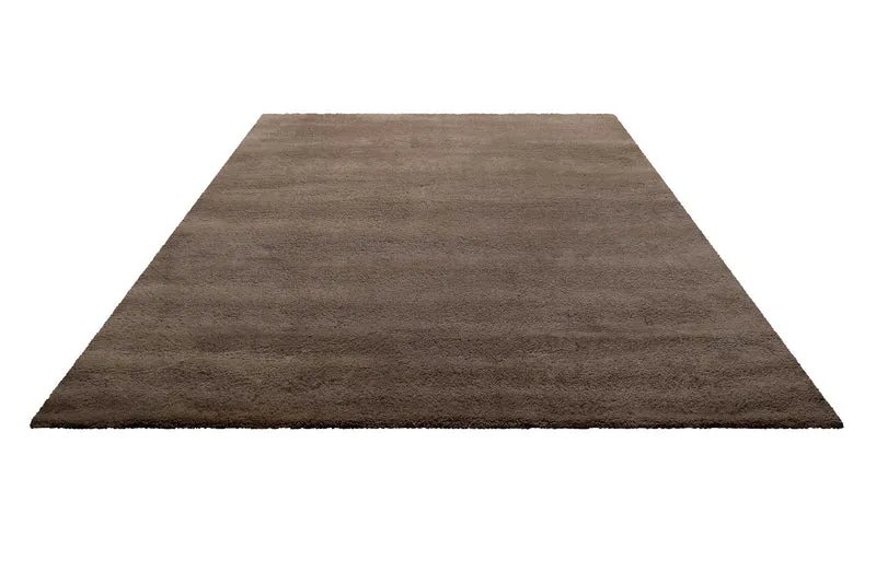 Teppich Braun Kurzflor aus Wolle "Campino" Homie Living