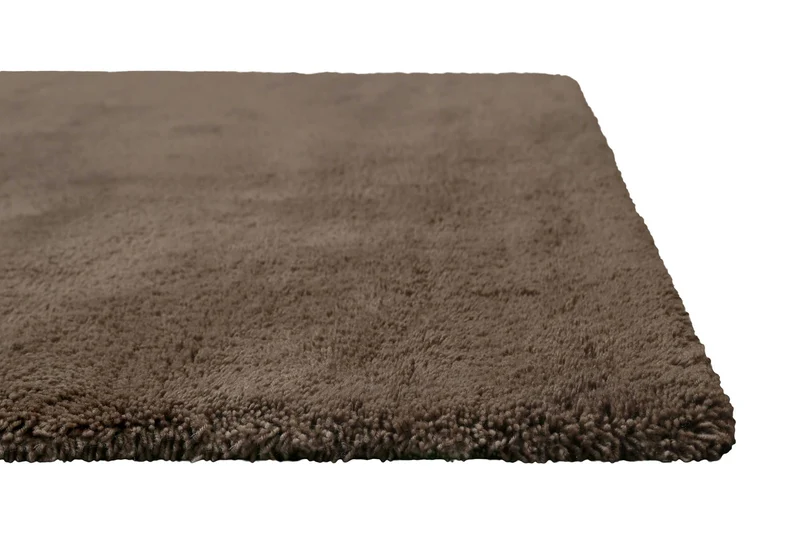 Teppich Braun Kurzflor aus Wolle "Campino" Homie Living