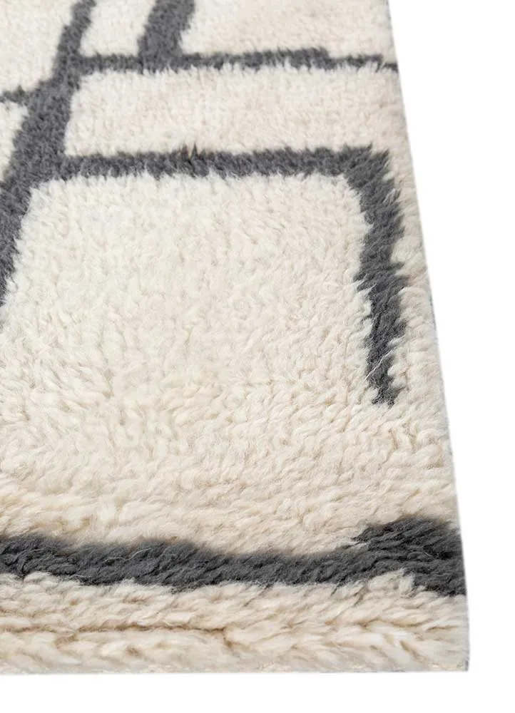 Wollteppich - 60 x 90 cm - creme