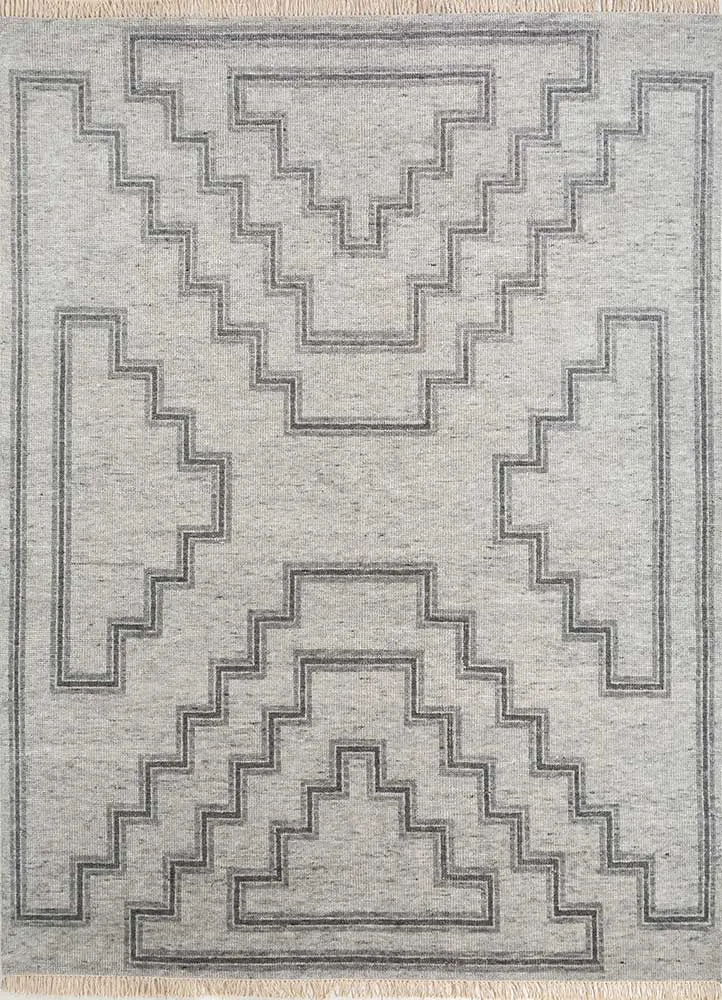 Wollteppich - 240 x 300 cm - hellgrau