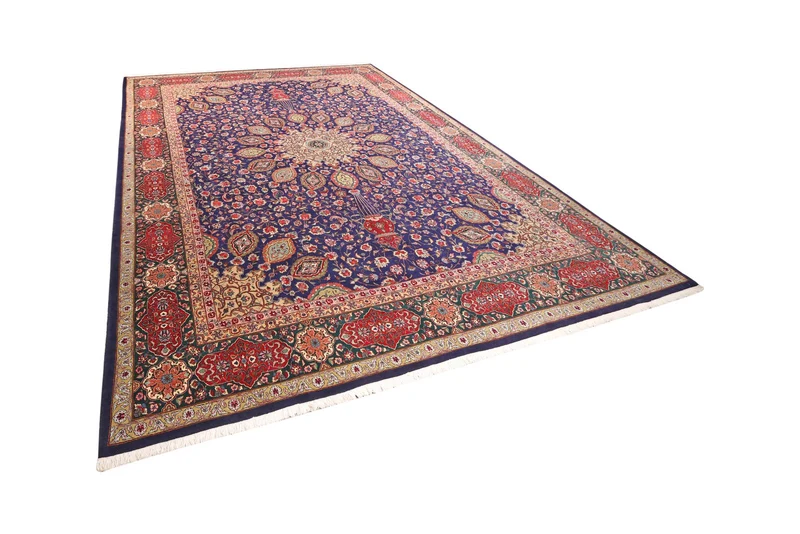 Tabriz Old · Handgeknüpft – Blau, 400x287 cm
