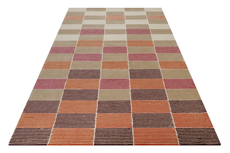 Esprit Teppich Beige Orange Taupe Kurzflor "Fida"