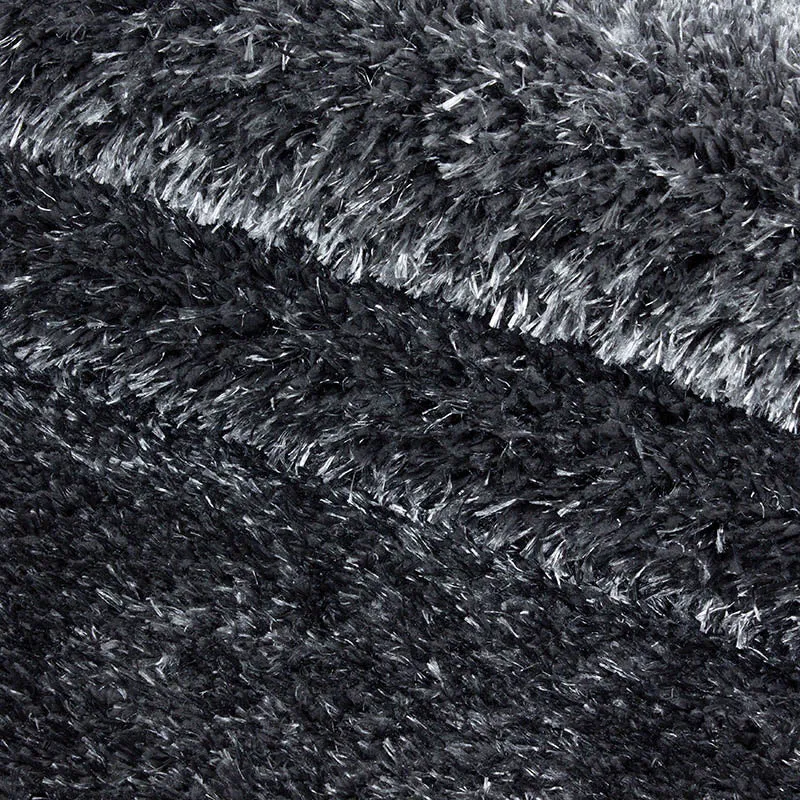 Hochflor Teppich Rund - Blushy Dunkelgrau