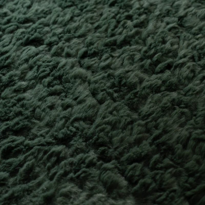 Flauschiger Teppich Rund - Bobby Grün