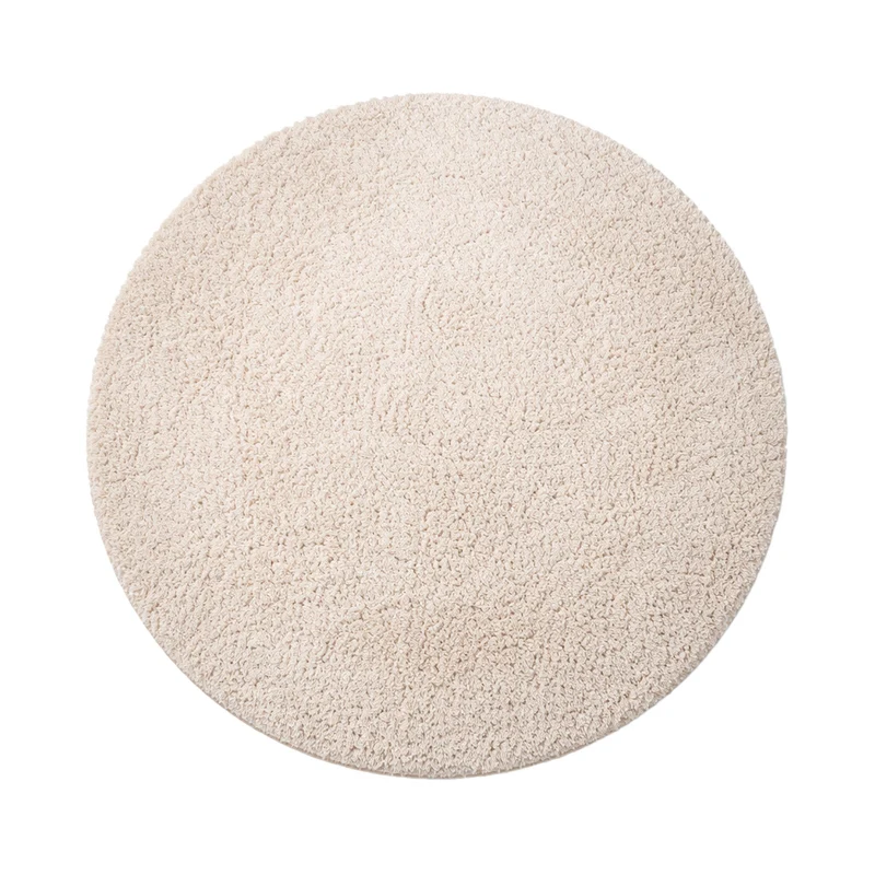 Flauschiger Teppich Rund - Bobby Creme
