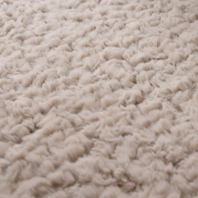 Flauschiger Teppich Rund - Bobby Creme