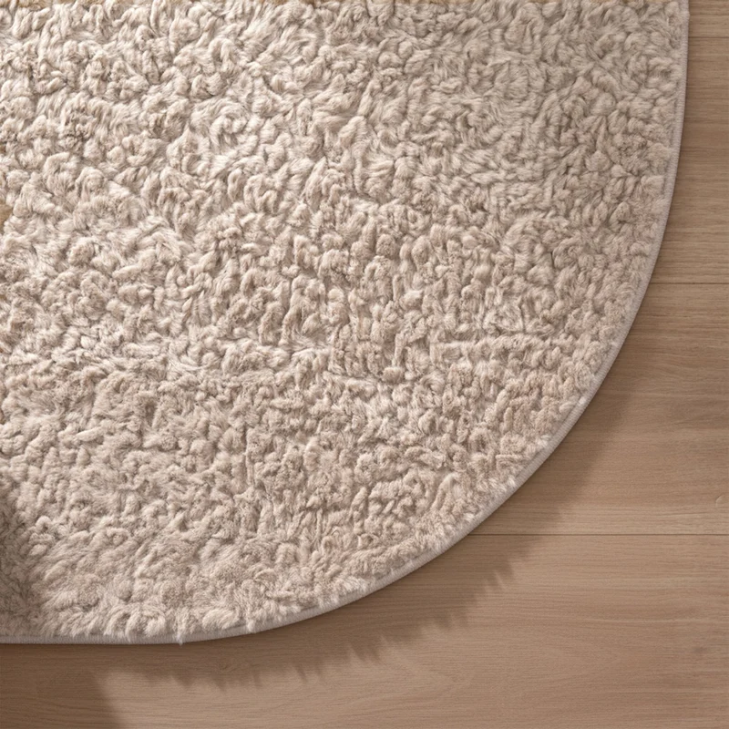 Flauschiger Teppich Rund - Bobby Creme