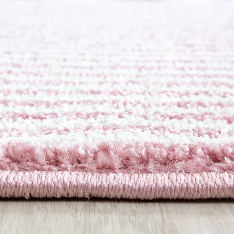 Runder Kinderteppich - Ava Bunt Rosa
