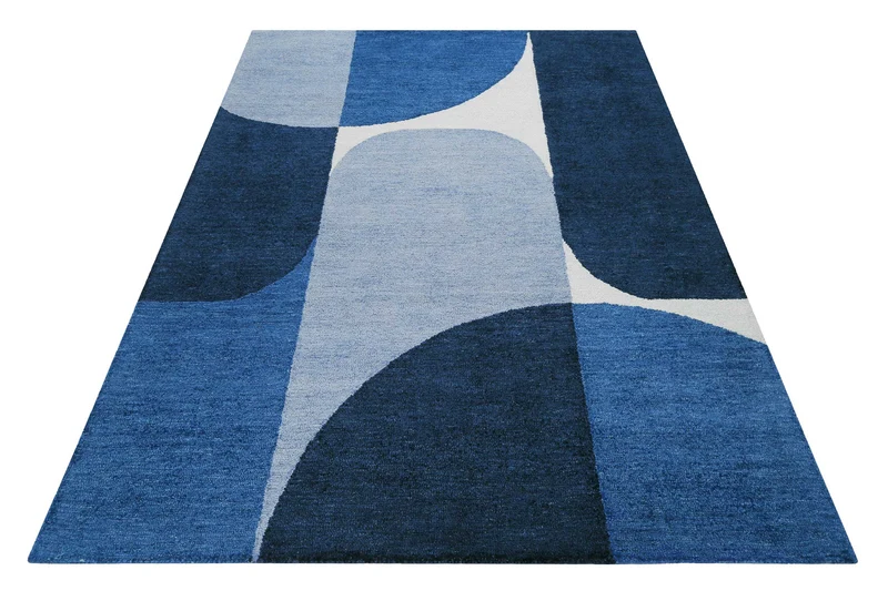 Esprit Kurzflor Teppich Blau "Backup"