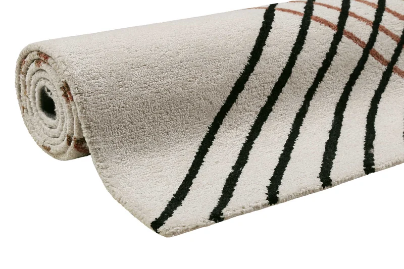 Esprit Kurzflor Teppich Creme Beige "Bass"