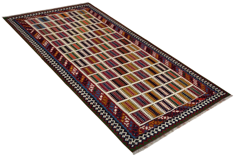 Kelim Gashgai Old · Handgewebt – Beige, 278x146 cm