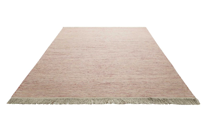 Kelim Teppich Rot Beige meliert aus Wolle "Amélie" Green Looop