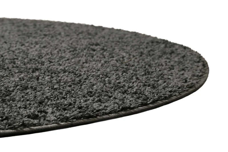 Teppich Rund Anthrazit Hochflor "Gino"Homie Living