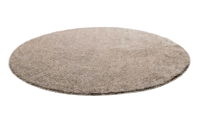 Teppich Rund Sand Hochflor "Flavio" Homie Living
