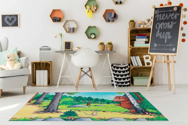 Grüffelo Kinderteppich Bunt Kurzflor "Mouselo"