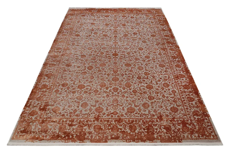 Esprit Teppich Rot Grau meliert Vintage "Florida"