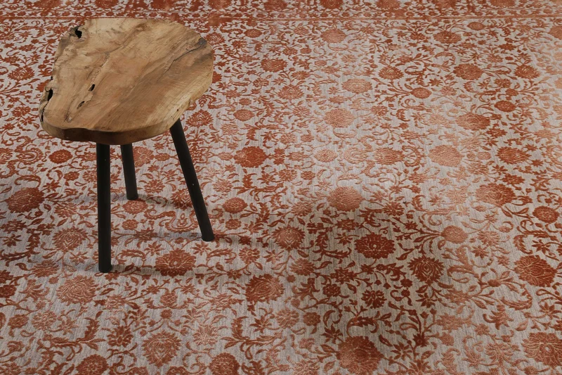 Esprit Teppich Rot Grau meliert Vintage "Florida"