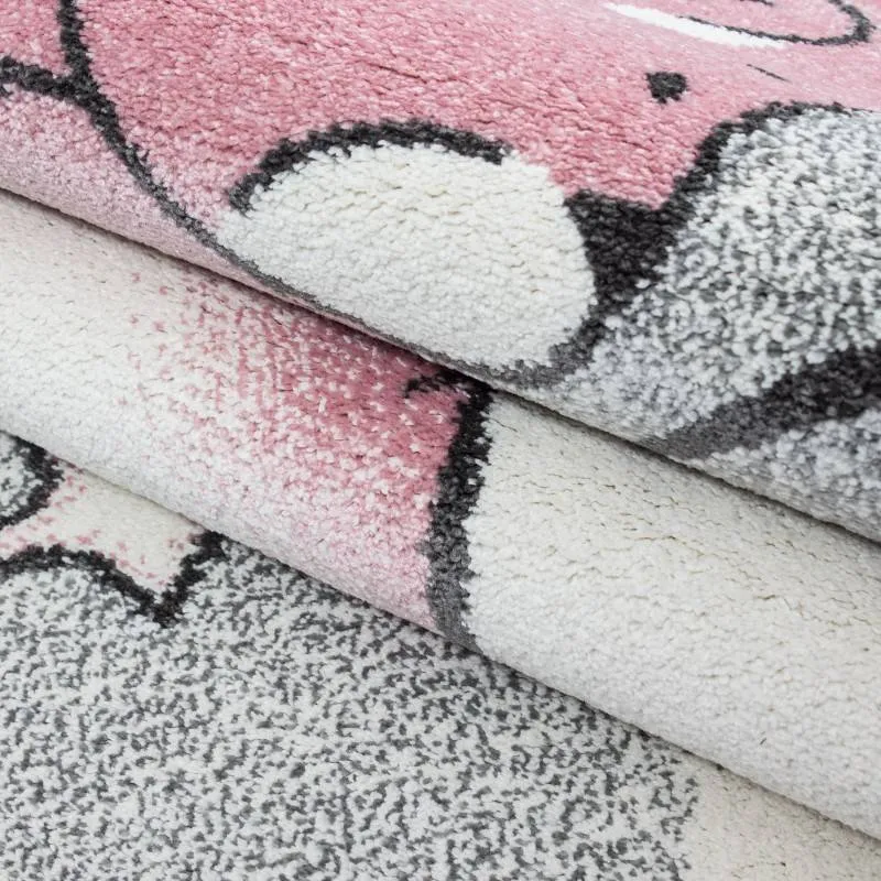 Teppich Kinderzimmer Rund - Anna Bär Rosa