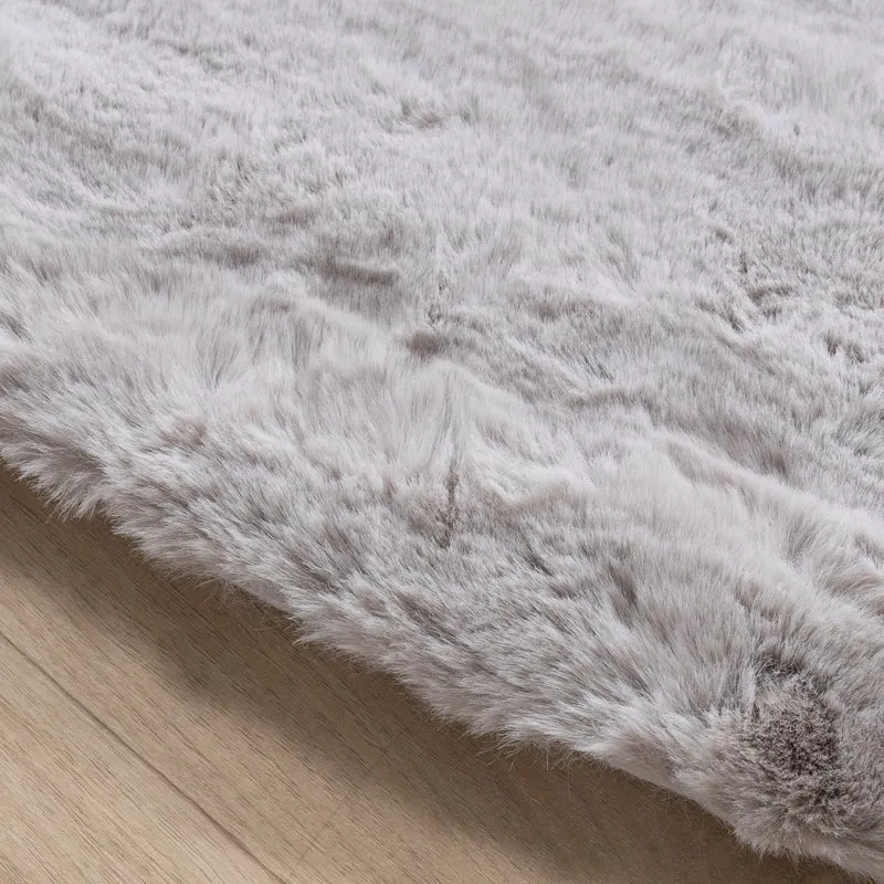 Hochflor Teppich Rund - Comfy Supreme Grau
