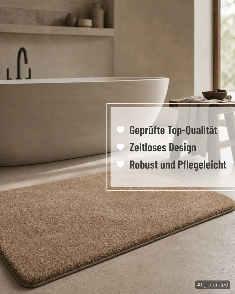 Badteppich Sand Beige "Joris" WECONhome Basics