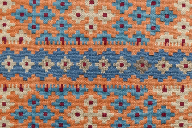 Kelim Gashgai · Handgewebt – Blau, 134x84 cm