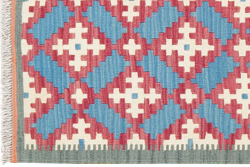Kelim Gashgai · Handgewebt – Blau, 128x85 cm