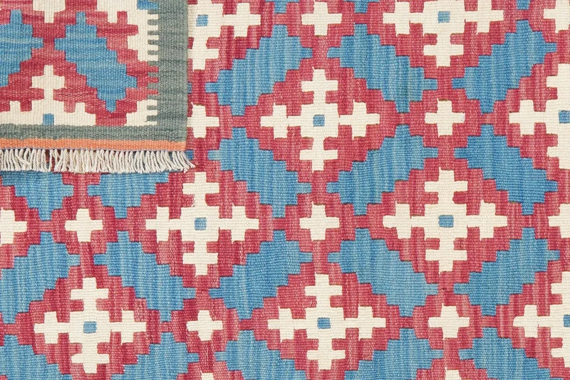 Kelim Gashgai · Handgewebt – Blau, 128x85 cm