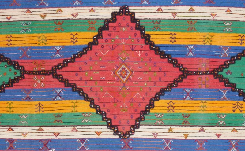 Kelim · Handgewebt – Bunt, 318x195 cm