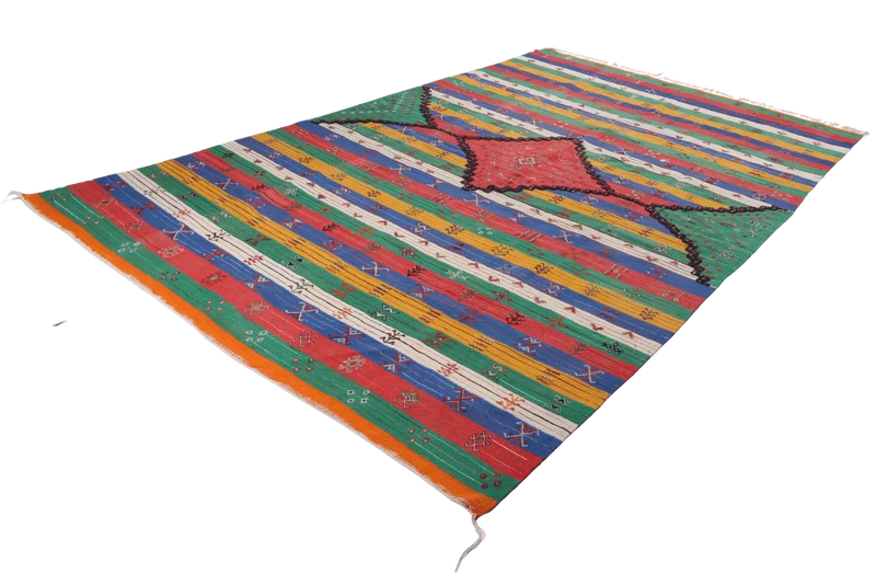 Kelim · Handgewebt – Bunt, 318x195 cm