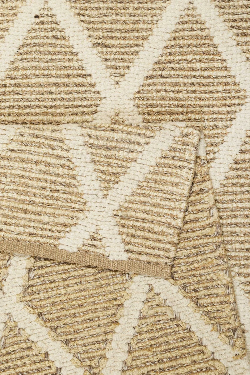 Teppich Naturfarben aus Jute & Wolle "Novella" Green Looop