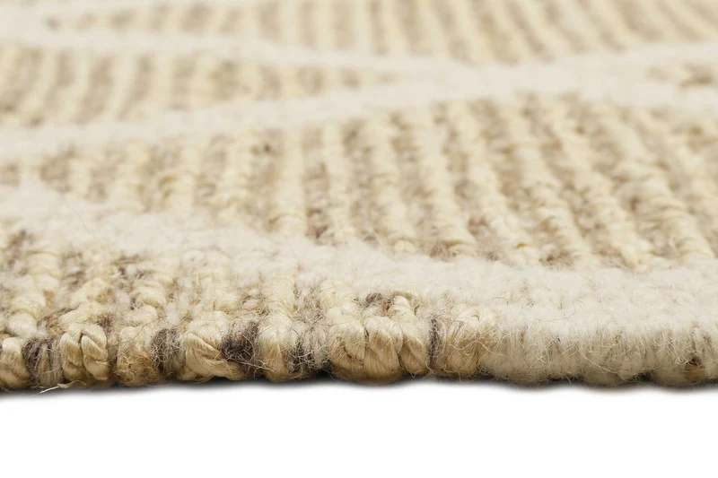 Teppich Naturfarben aus Jute & Wolle "Novella" Green Looop