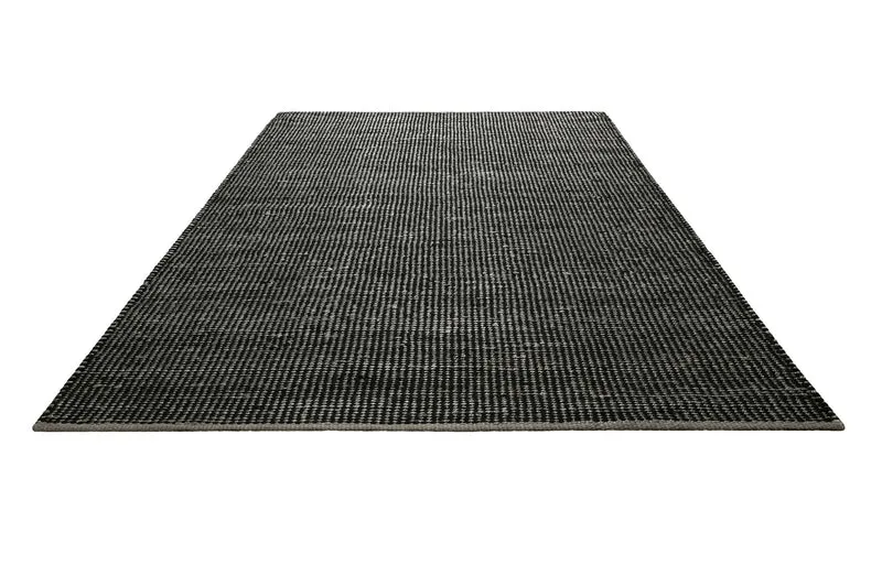 Kelim Teppich Grau Schwarz aus Jute & Wolle "Toulouse" Green Looop