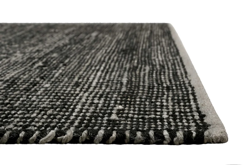 Kelim Teppich Grau Schwarz aus Jute & Wolle "Toulouse" Green Looop