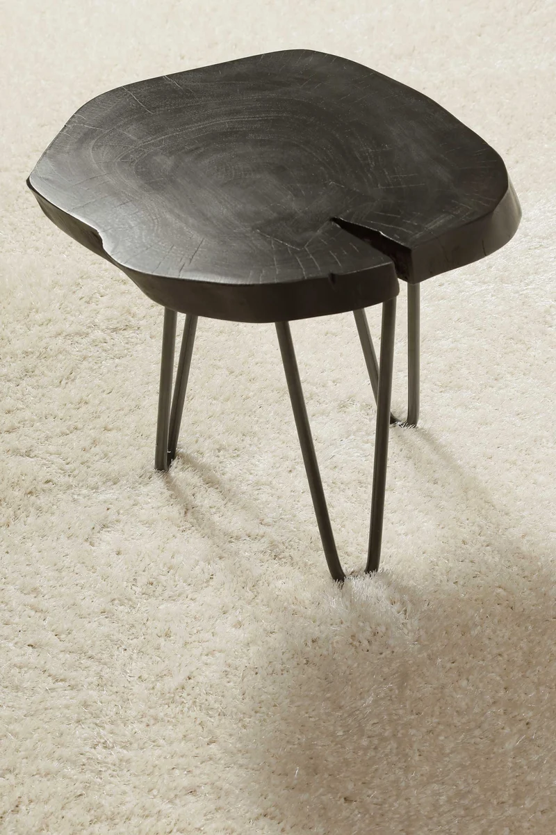 Teppich Creme Weiß Hochflor "Flavio" Homie Living