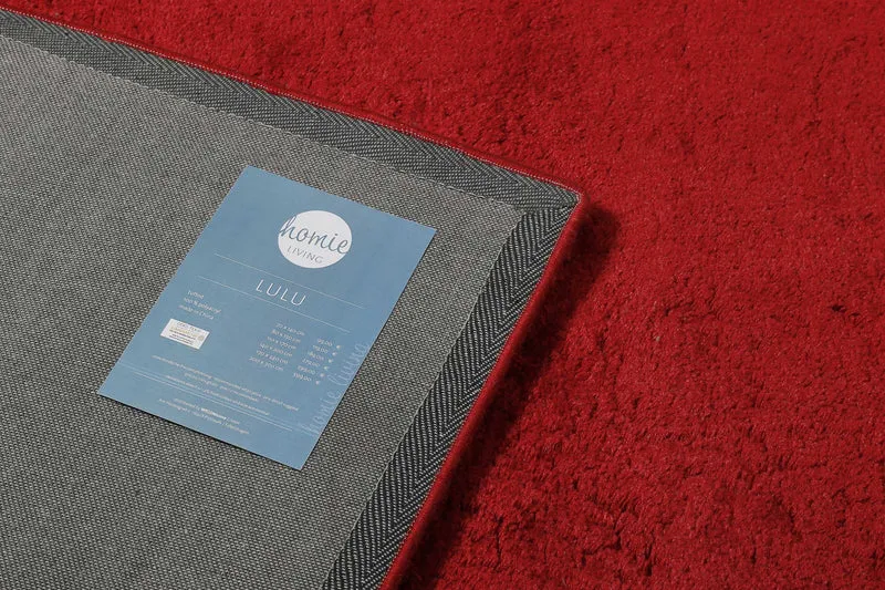 Teppich Rot Hochflor B-Ware "Lulu" Homie Living