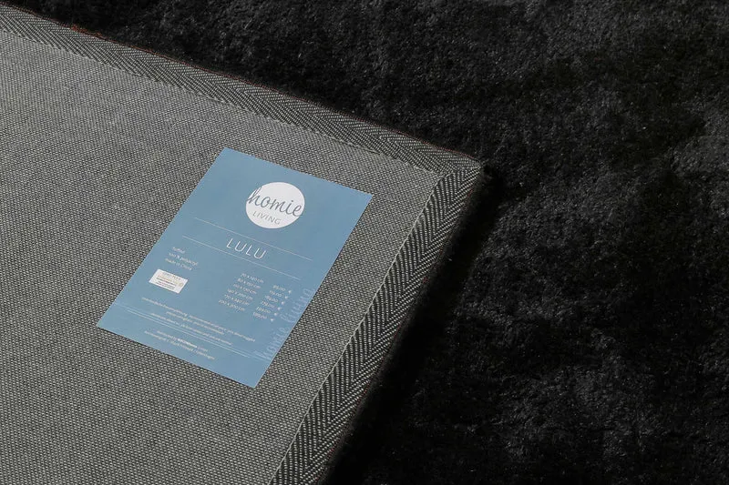 Teppich Schwarz Hochflor B-Ware "Lulu" Homie Living