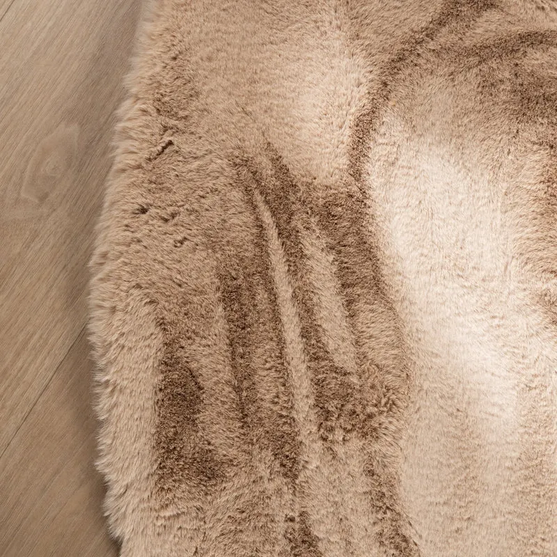 Hochflor Teppich Rund - Comfy Supreme Beige